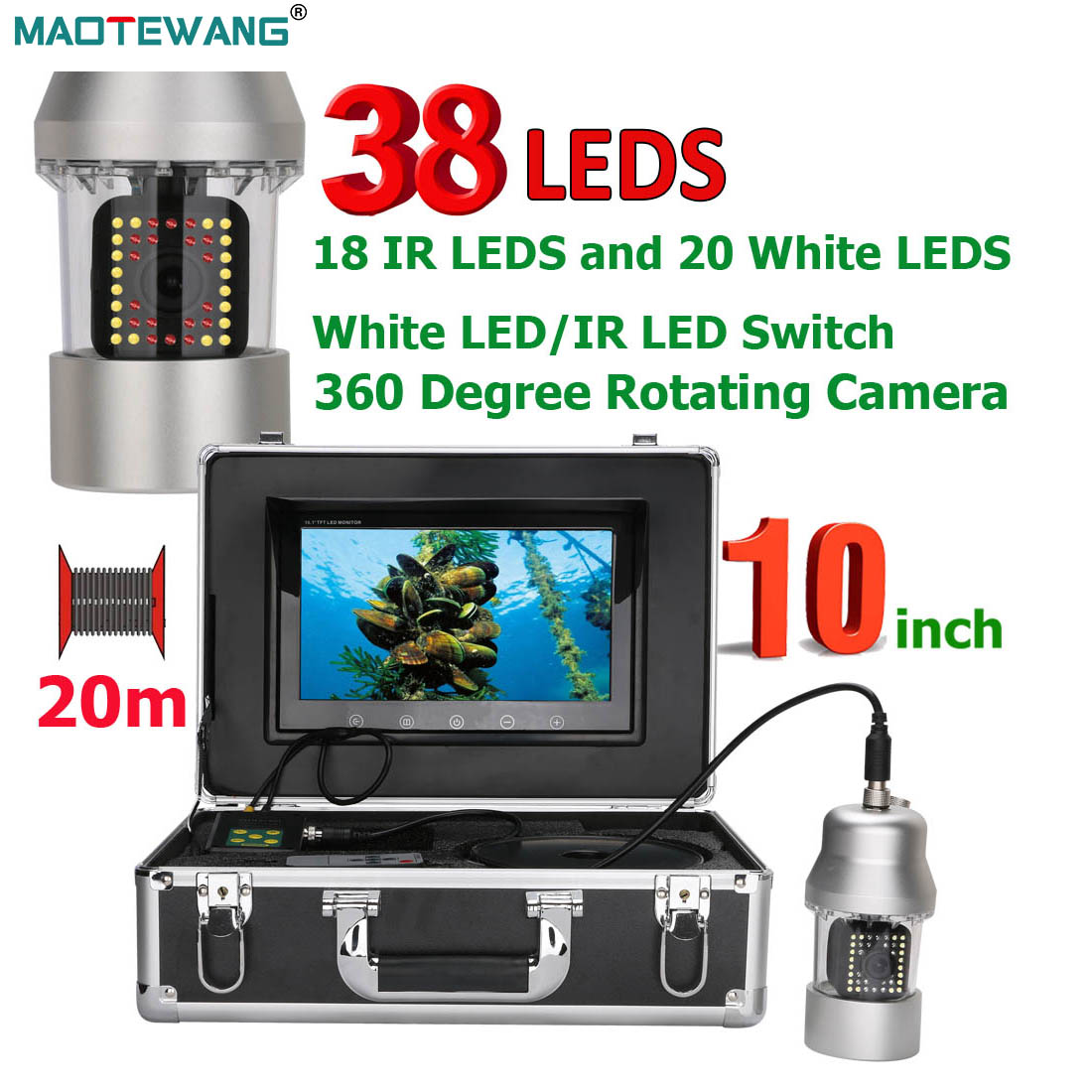 Fish Finder Cable - MAOTEWANG caméra vidéo de pêche sous-marine
