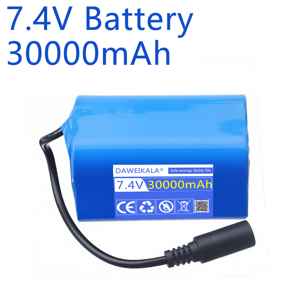 Fish Finder Charger - Batterie 7.4V 30000mAh avec chargeur USB