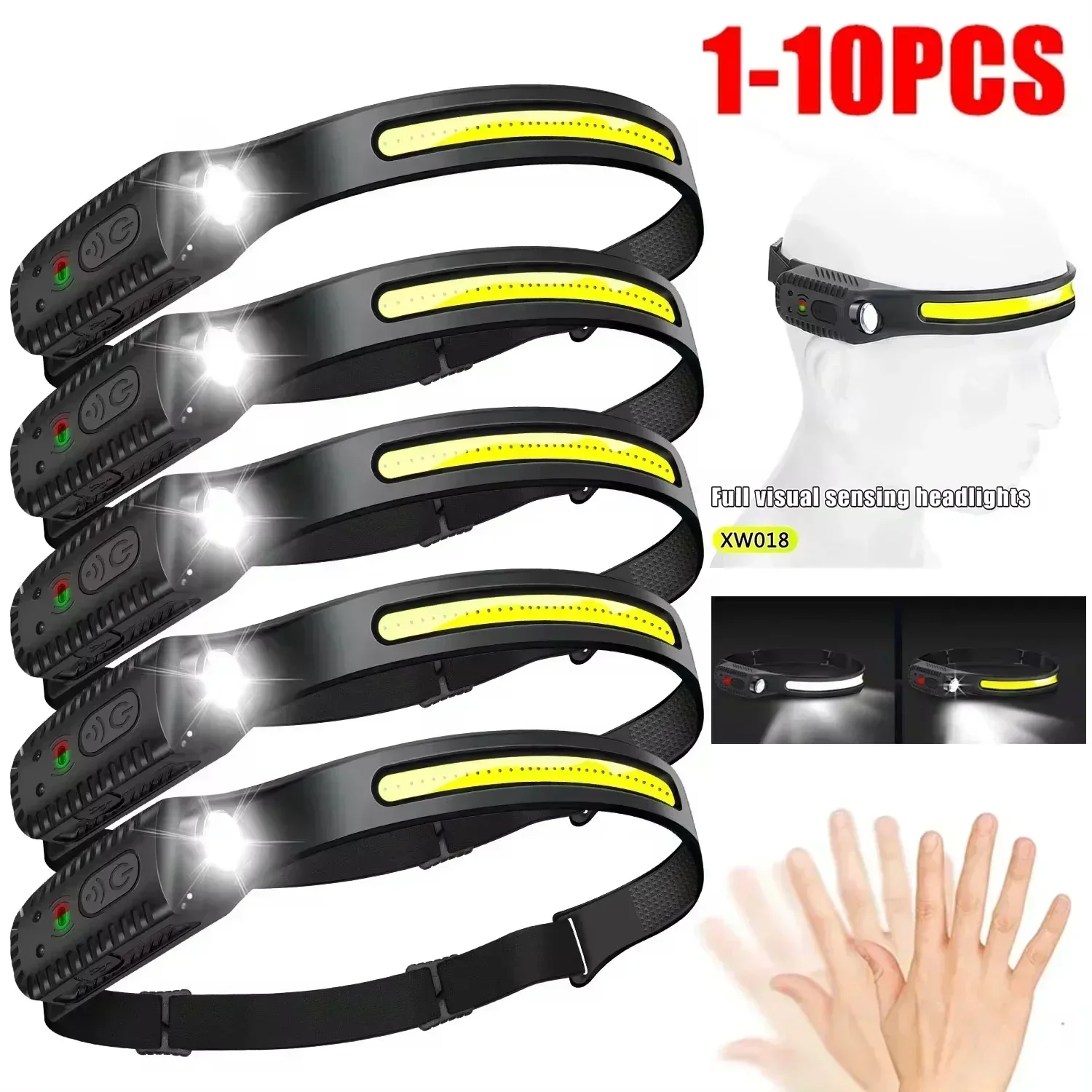 Fish Finder Battery - Lampe frontale LED à Induction Rechargeable