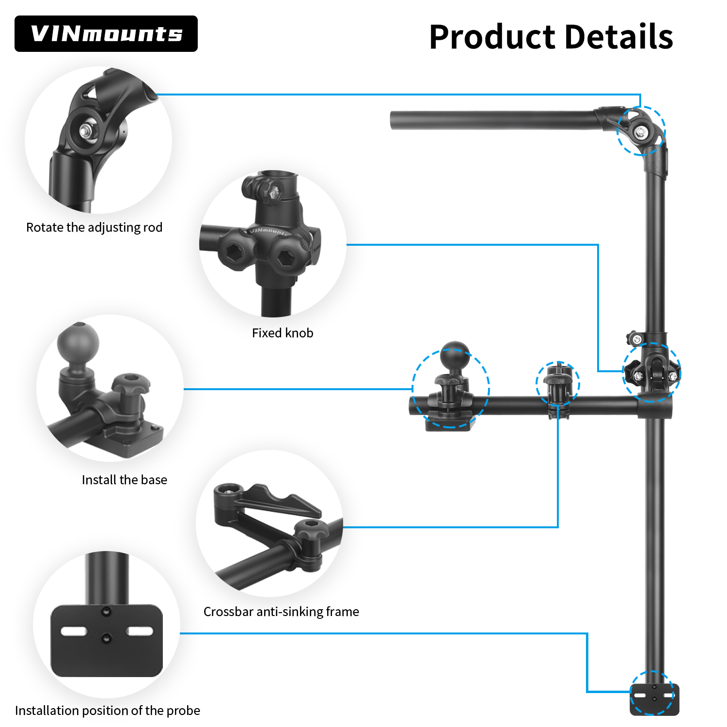Support de canne à pêche VINmo - Fish Finder Mount avis et prix