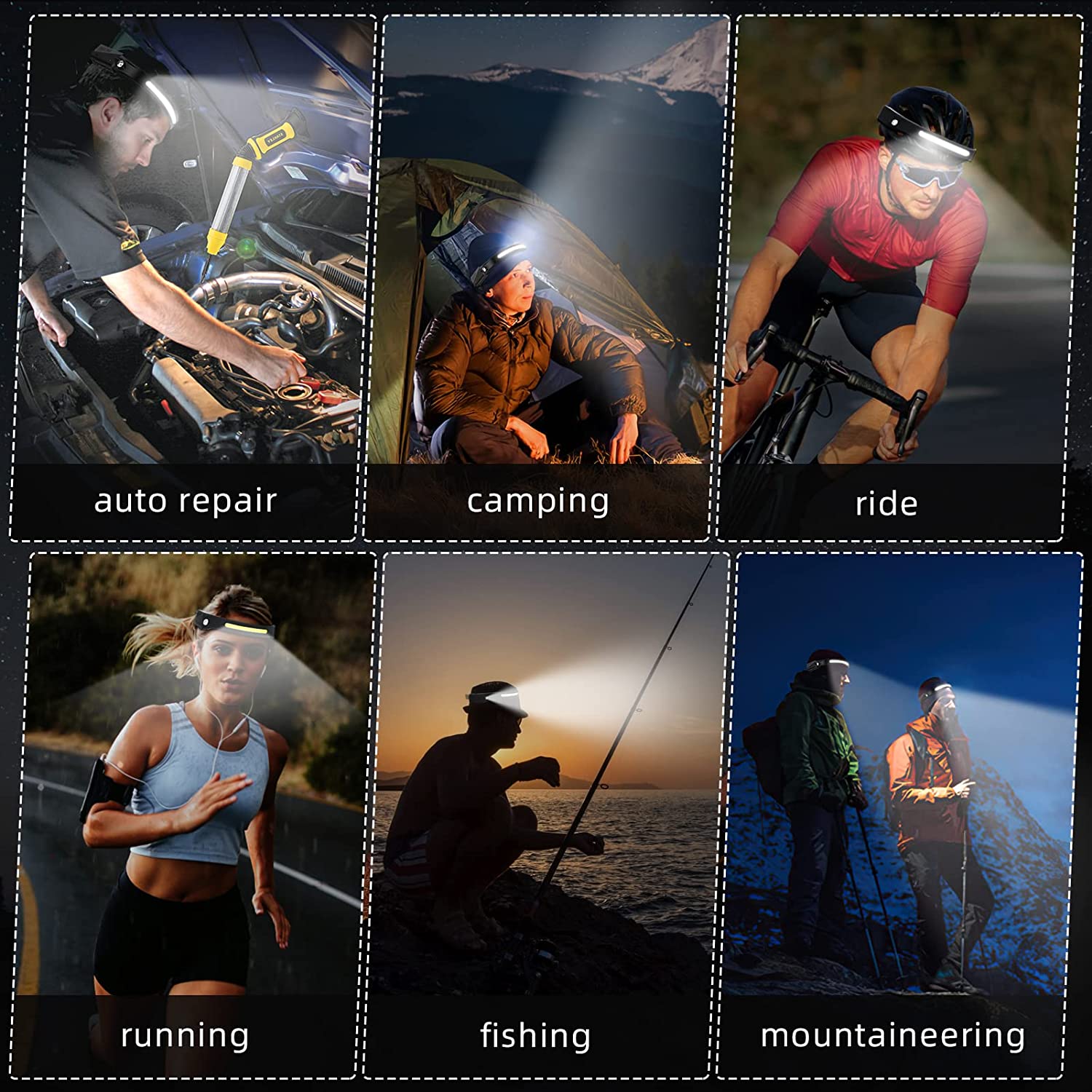Lampe frontale à capteur LED,  - Fish Finder Battery avis et prix